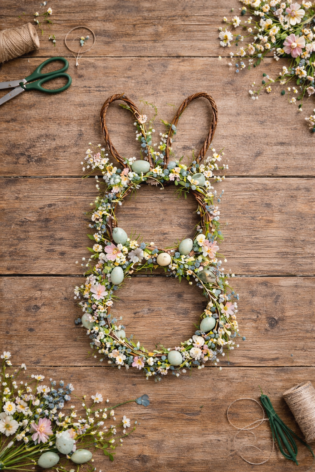 Spring Bunny Door Wreath DIY Kit