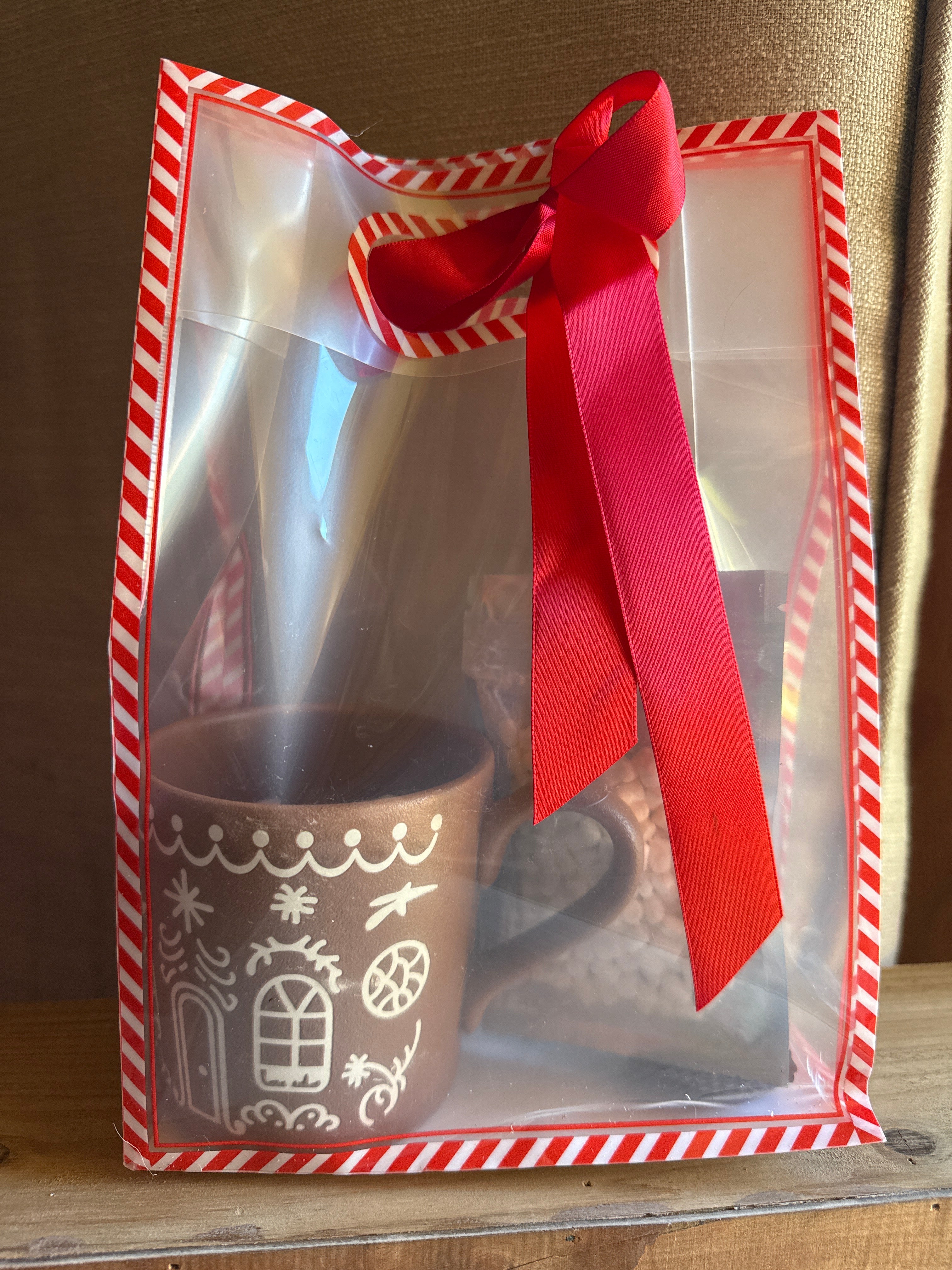 Gingerbread house mug, hot cocoa gift set