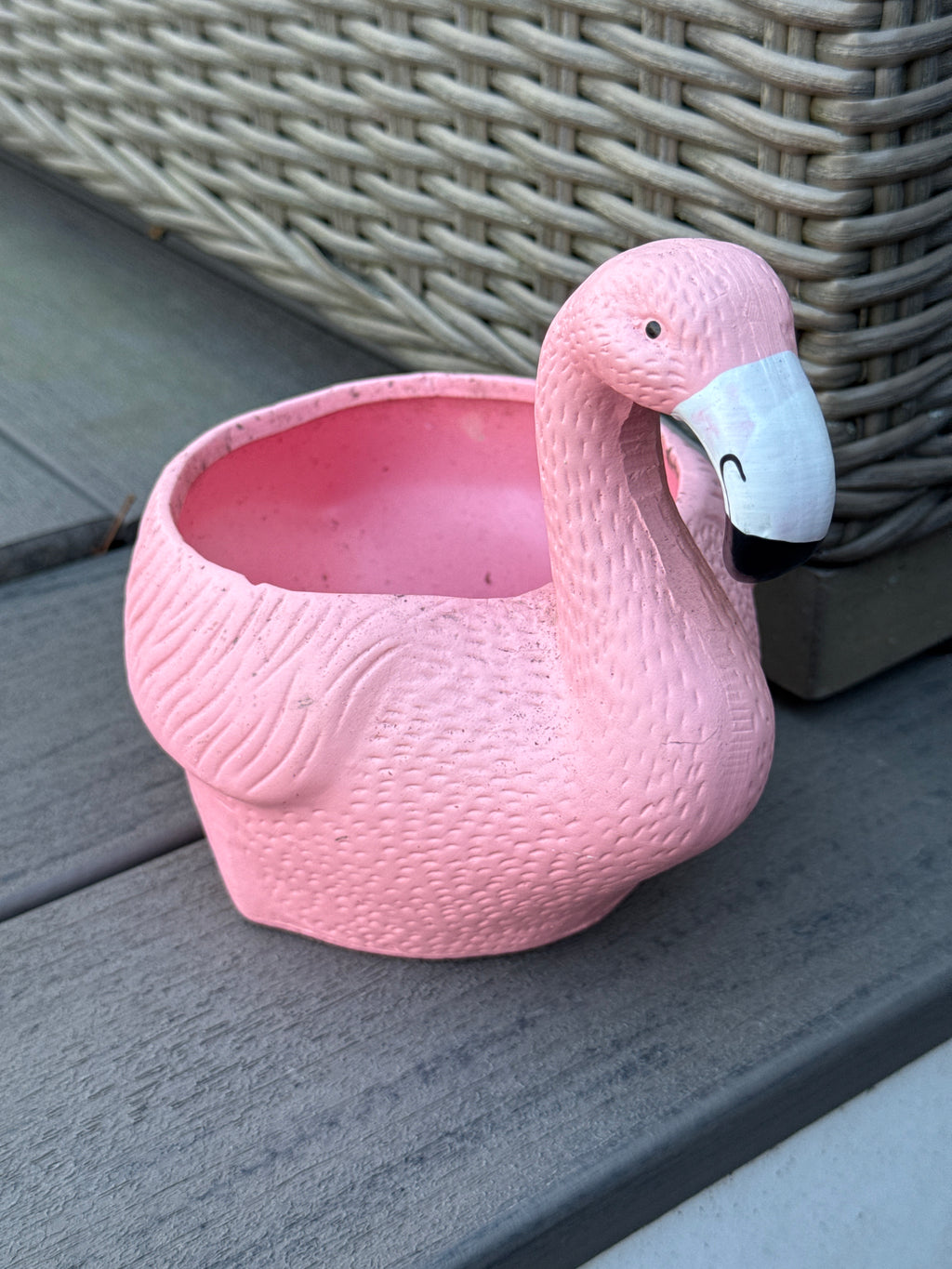 Pink Flamingo -4 inch planter