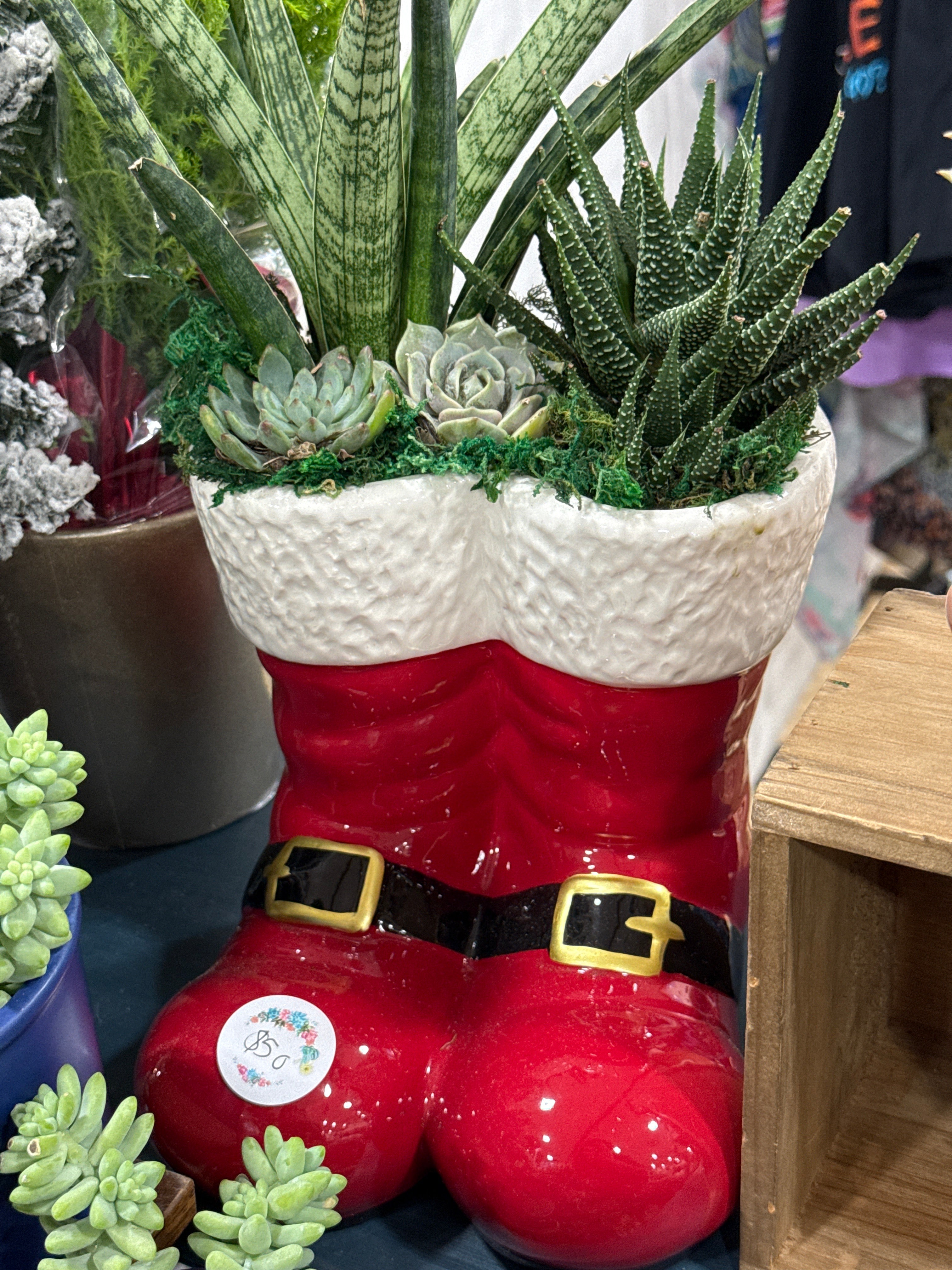Santa Boots Arrangement