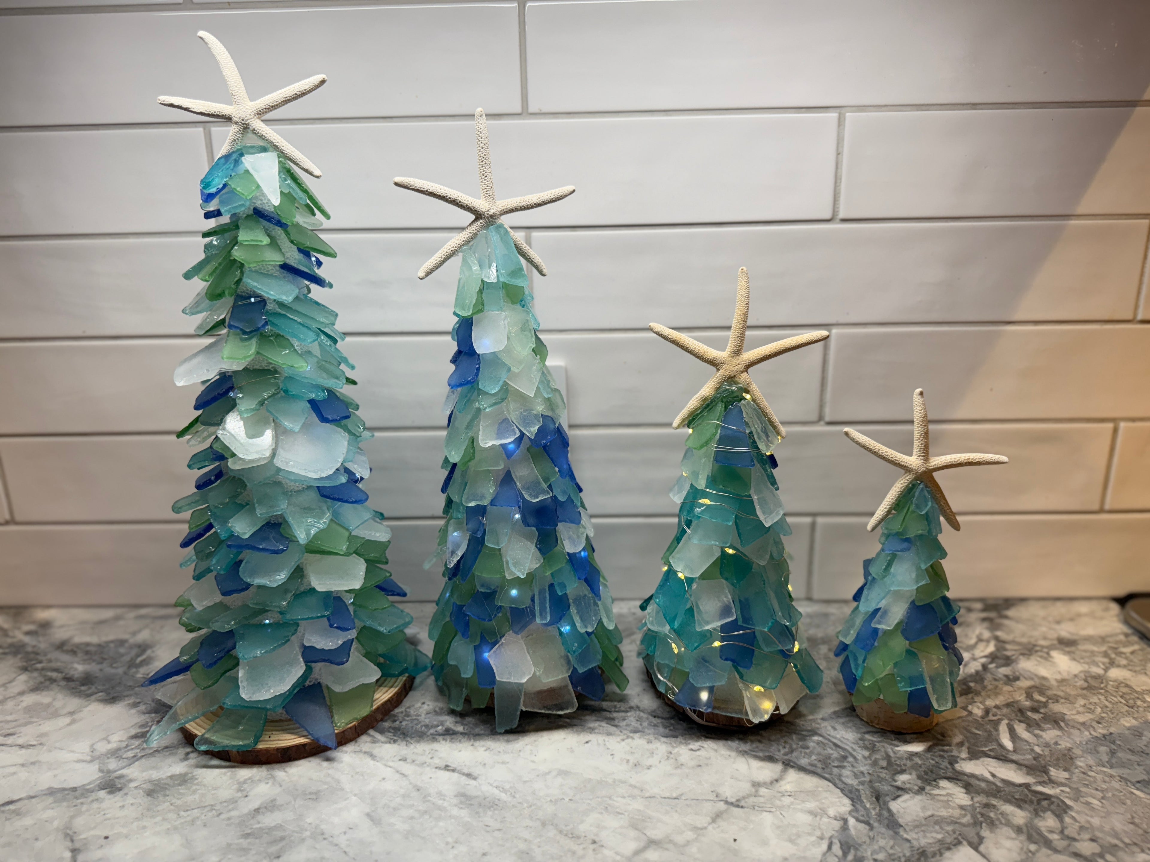 4” Handmade Seaglass Tree