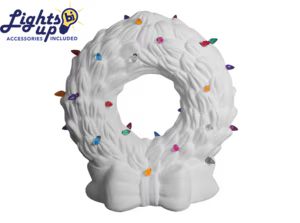 Bisque Raw Ceramic Wreath - Paint Not Included