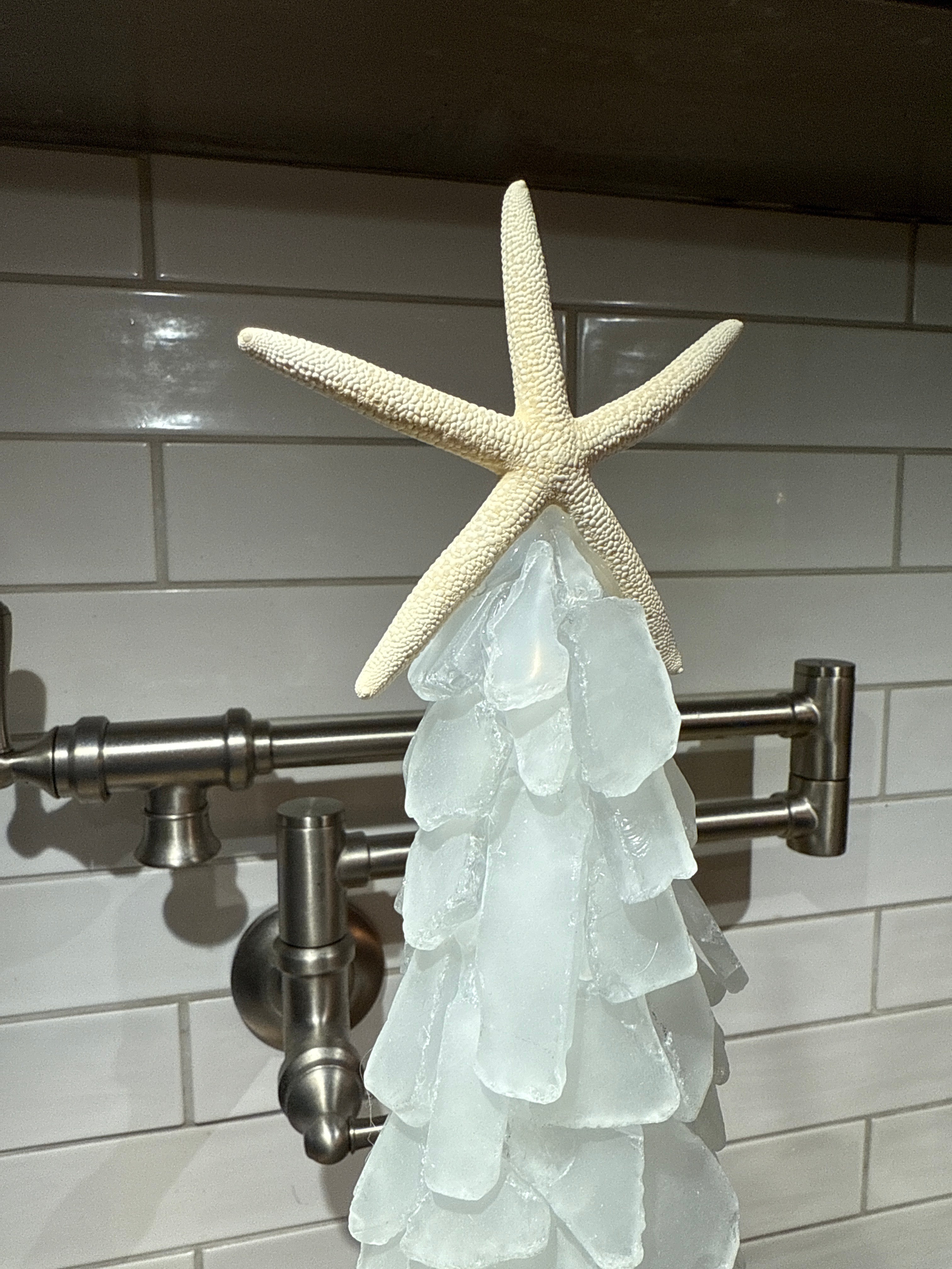 Winter White premium Seaglass Tree 18”