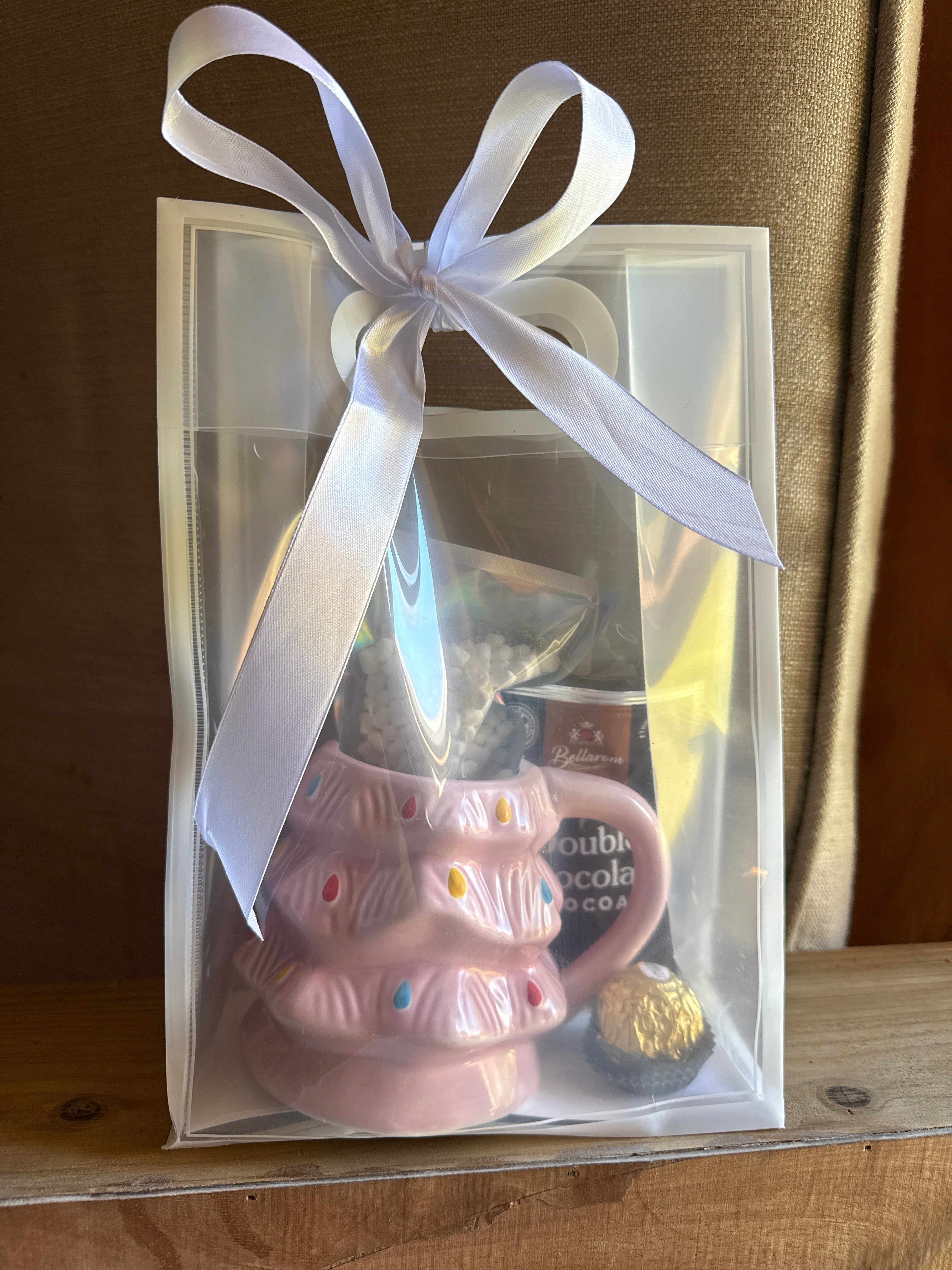 Pink Christmas Tree Mug- Hot Cocoa Gift Set