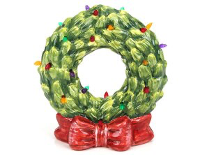 Bisque Raw Ceramic Wreath - Paint Not Included