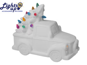Christmas truck raw ceramic paint NOT included we gotta