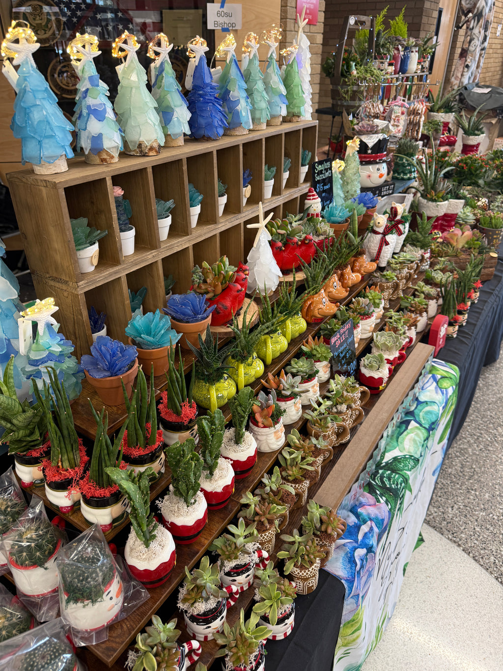 Snowflake Ceramic Succulent Garden 8" Dish Gift