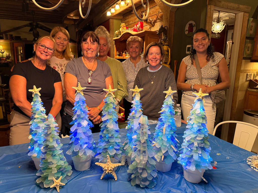 Seaglass Christmas Tree Workshop LIVE in Bayport, NY December 10th 7:00 PM Momos Sports Bar