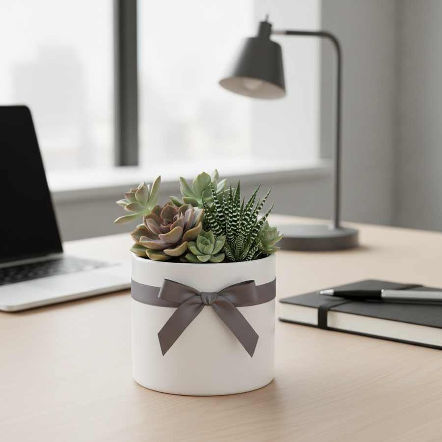 Desk succulent mini arrangement
